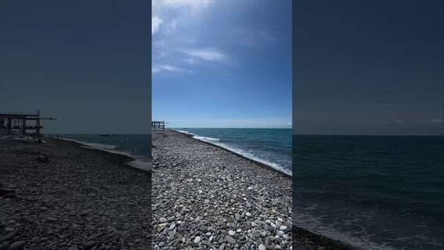 Сегодня на море в Лазаревском, пляж Салют - 27 мая 2024.