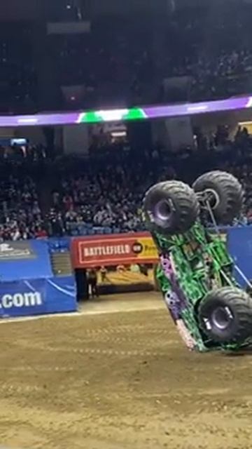 Grave Digger Rollover!!! #shorts