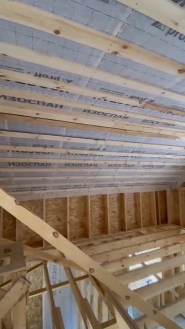 🏡Утепление мансардной крыши #каркасник #стройка #кар?