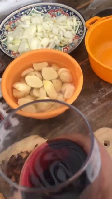 Жаркое в казане. Мясо .Картошка. Сало. Лук. Перец . #дере?