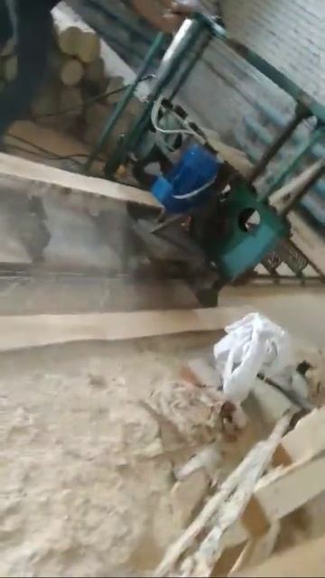 Ленточная пилорама переделка под диск /Band sawmill conversion to