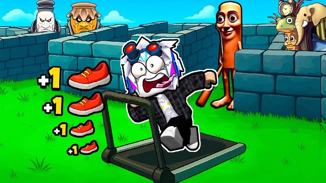 +1 СКОРОСТЬ КАЖДУЮ СЕКУНДУ, ЧТОБЫ ВЫЖИТЬ В ЛАБИРИНТЕ МЕМОВ И МОНСТРОВ! ROBLOX 1 Speed Maze