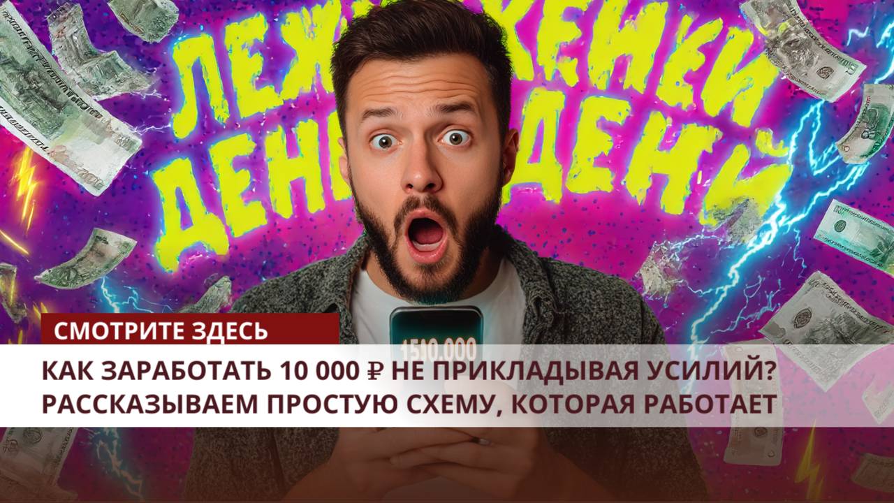 Как заработать 10 000 ₽ не прикладывая усилий? Рассказываем простую схему, которая работает