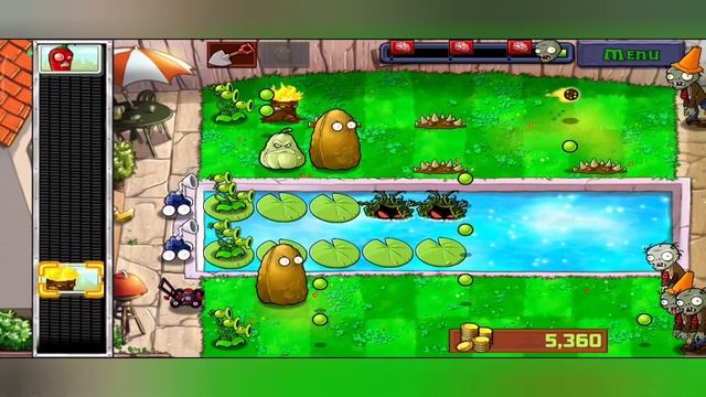 Зомби пробрались в ночной бассейн Прохождение pvz #6