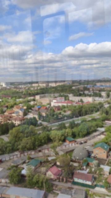Вид города Омска с колеса  обозрения.