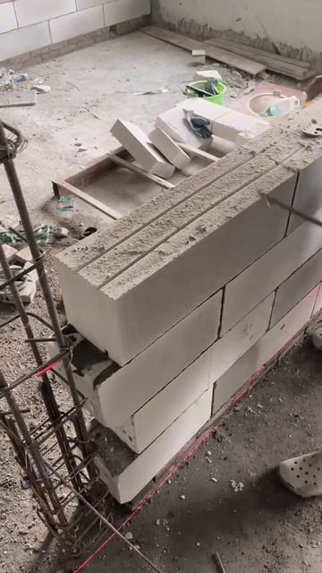 The process of installing iron for house walls #shorts