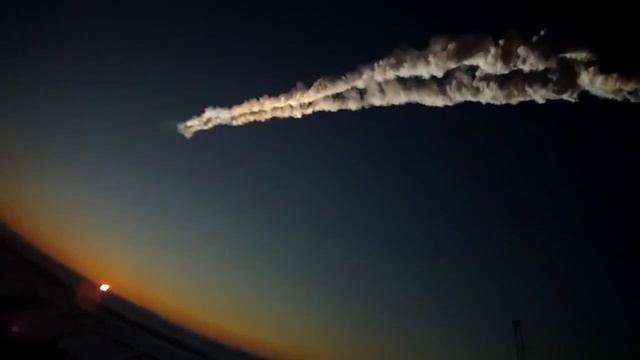 Реальные кадры падения Челябинского метеорита часть 2