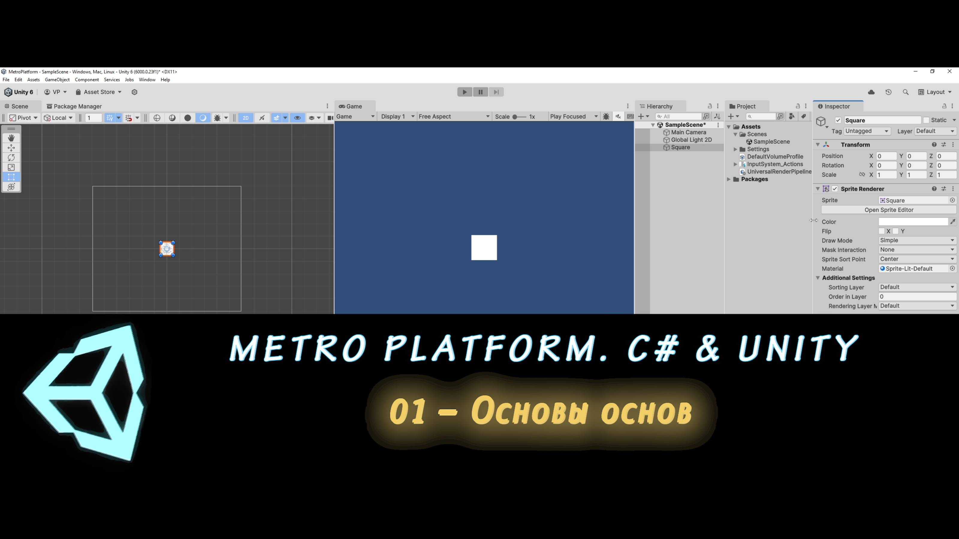 MetroPlatform. Изучаем программирование на C# и Unity 1 – Основы основ