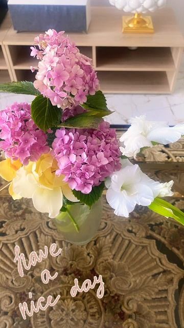 Из сада. Гортензии, гладиолусы, розы. #цветы #красота #д?