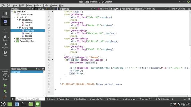 2. Creating a logger class