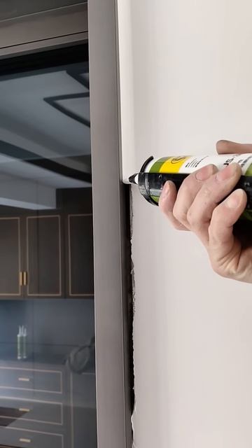 The process of patching a hole in a wall #shorts