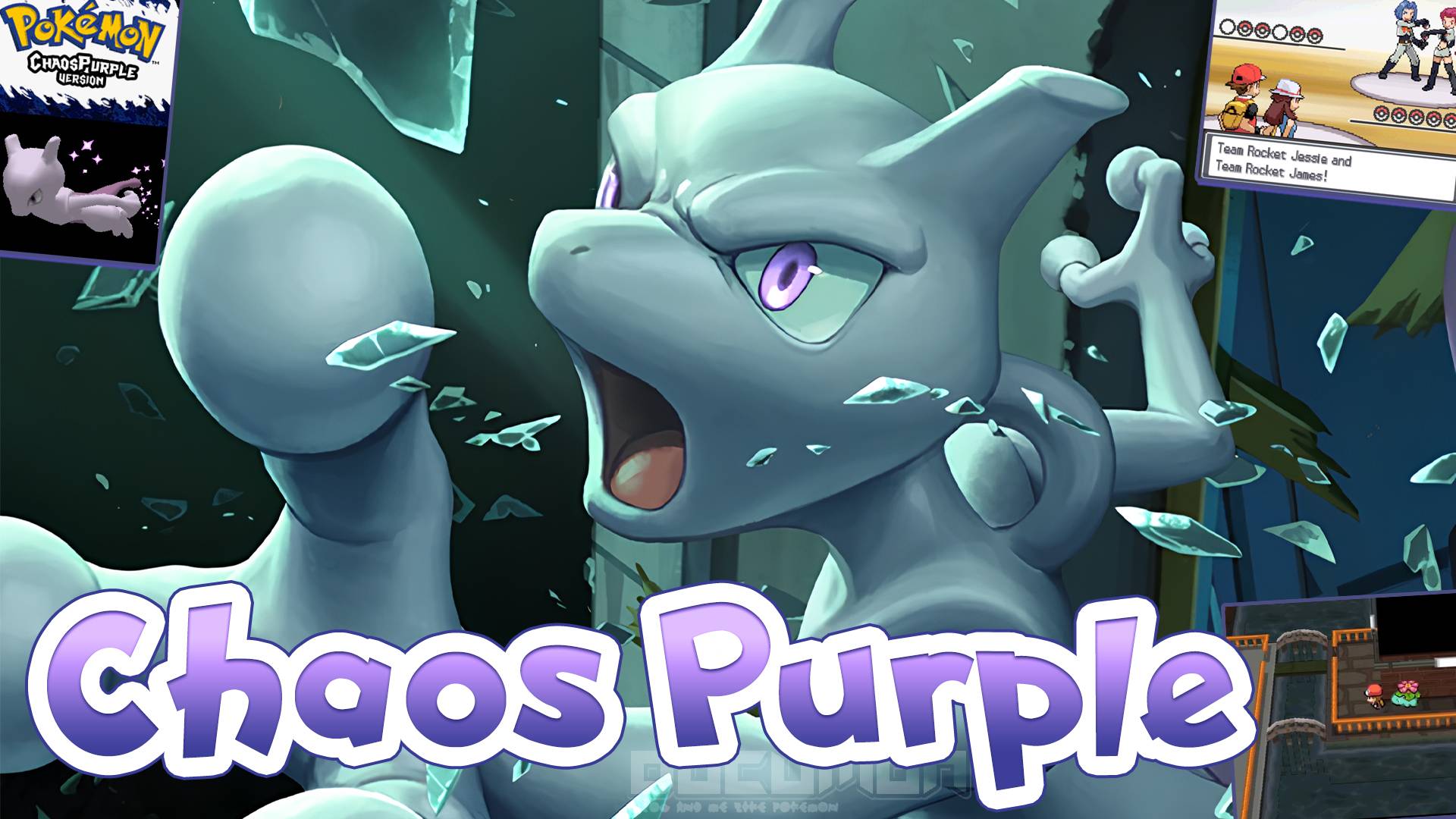 Pokemon Chaos Purple - взлом NDS ROM, ремейк Red/Blue с отличием, новая история, Gen 9, TR Arc