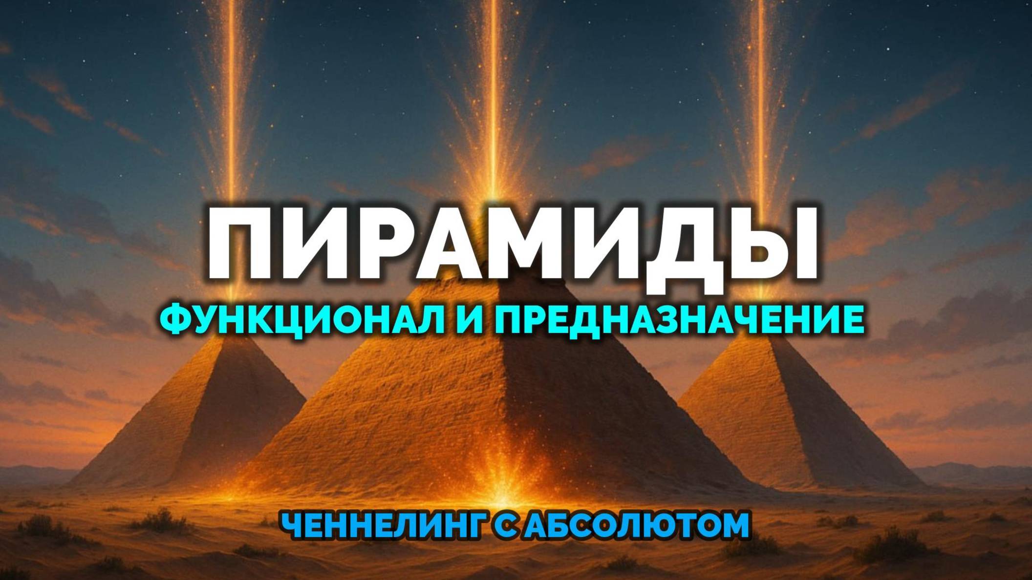 ПИРАМИДЫ. ФУНКЦИОНАЛ И ПРЕДНАЗНАЧЕНИЕ: ЧЕННЕЛИНГ С АБСОЛЮТОМ