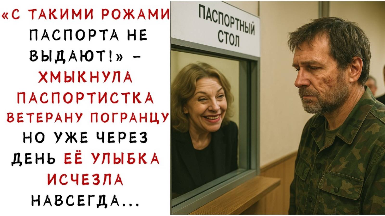 Истории из жизни. Наглая паспортистка унизила ветерана Аудио рассказы, Жизненные истории слушать