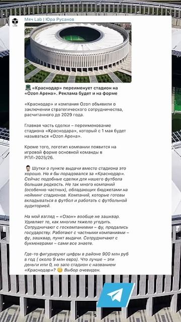 ОЗОН-АРЕНА в Краснодаре #мячlab #краснодар #озон #футбол