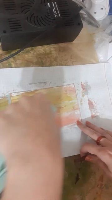 Арт. Морской пейзаж с яхтой. Горячий воск и утюг. Быстр?