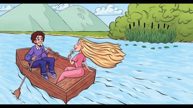 Сколько лиц спрятал художник на этой романтической картинке?