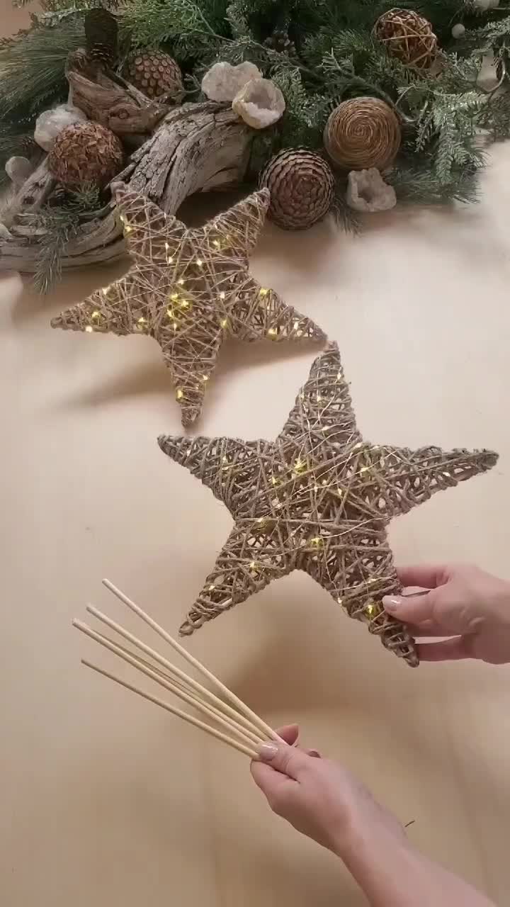 Декор из шпажек и джута ⭐️