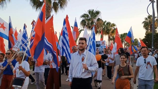 9Мая 🚩2025 Лимассол🇨🇾Кипр Бессмертный Полк #деньпобеды