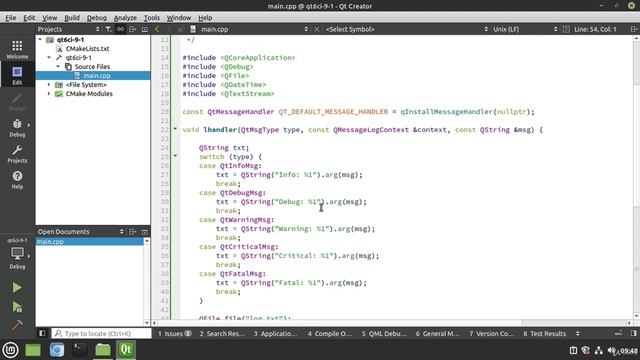 1. Intercepting QDebug messages