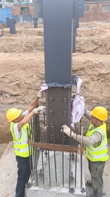 Installation of building poles #shorts