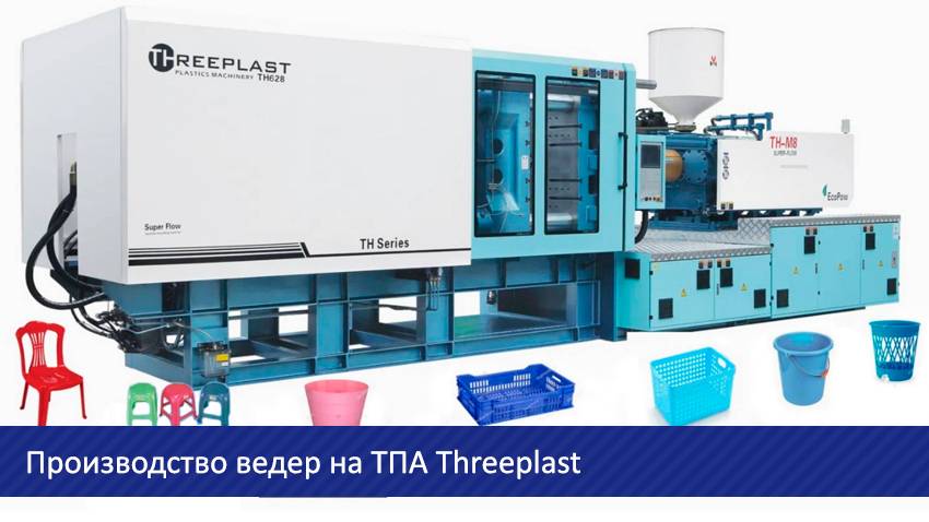 Производство ведер на ТПА Threeplast