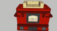 Печь отопительная 5 на 3,5 кирпича с хлебной камерой. Проект с порядовкой.