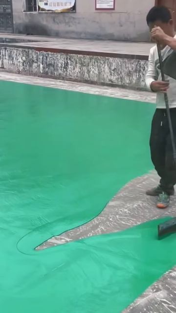 The process of painting a basketball court floor #shorts