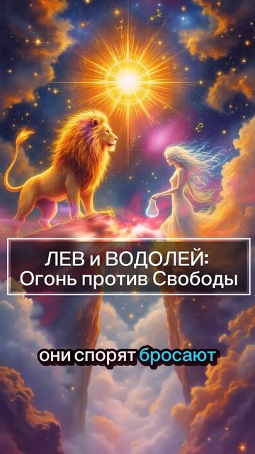 ЛЕВ ♌️ и ВОДОЛЕЙ ♒️ Огонь против свободы #гороскоп #а