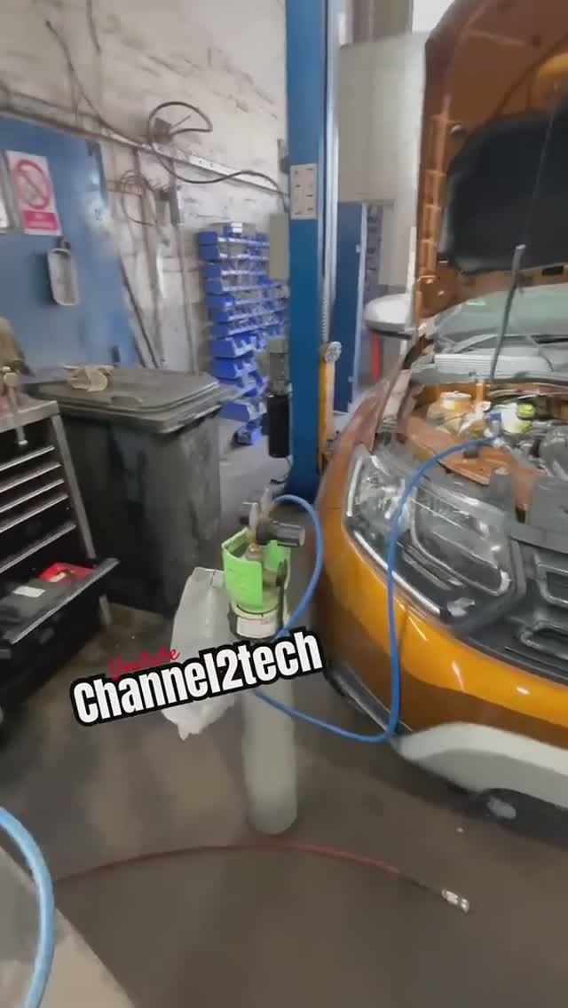 Найдена утечка  хладагента R1234. Азотный метод.
