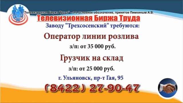 19 02 21 РАБОТА В УЛЬЯНОВСКЕ Телевизионная Биржа Труда 3