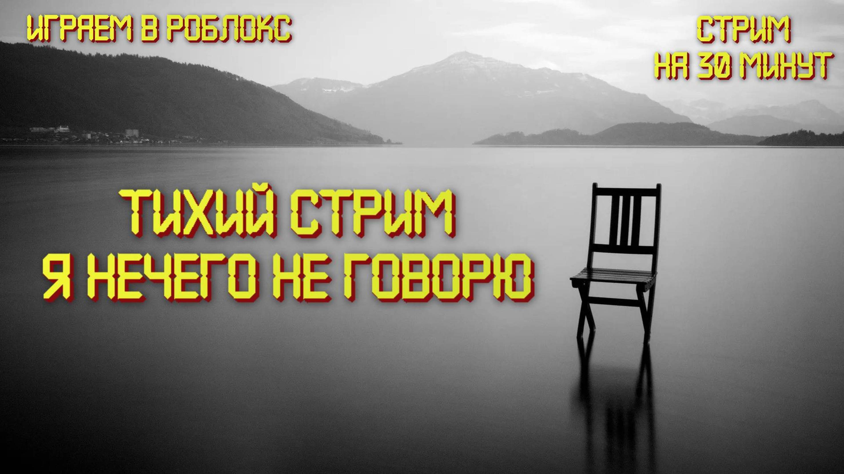 Тихий стрим / я ничего не говорю /