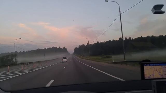 3)Минское шоссе.Рассвет. На машине в отпуск.Из Москвы в Лепельский военный санаторий (Беларусь).