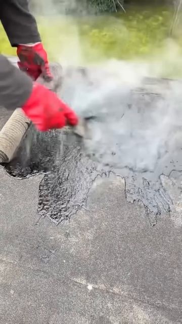 The process of installing floor carpet by burning #shorts