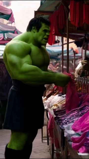 Hulk buys women's panties