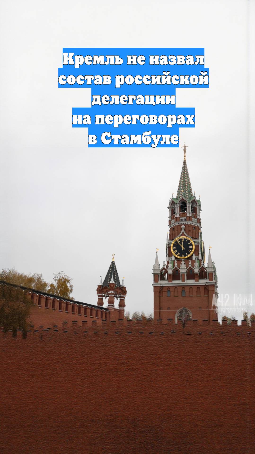 Кремль не назвал состав российской делегации на переговорах в Стамбуле
