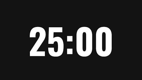 25 минут таймер