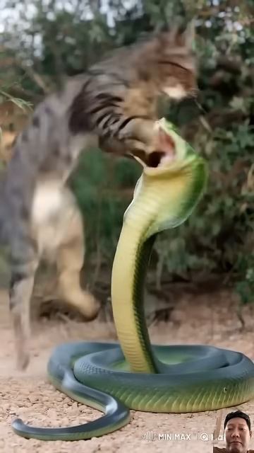 #cat #kucingvsular #animals #ularcobra #snake #funny #cute #kucing #kucinglucu #catlover #shorts