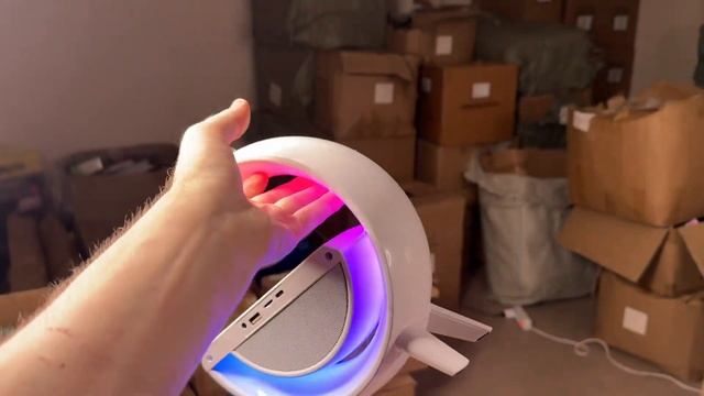 Лампа-нічник із будильником і Bluetooth колонкою оптом 7 км