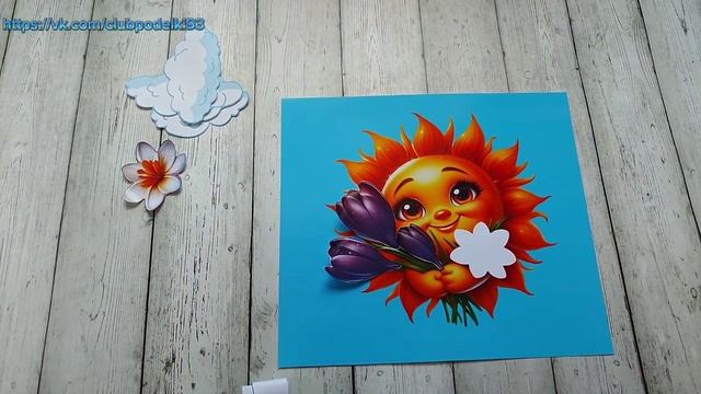 Отличная Весенняя  Аппликация Своими руками из бумаги