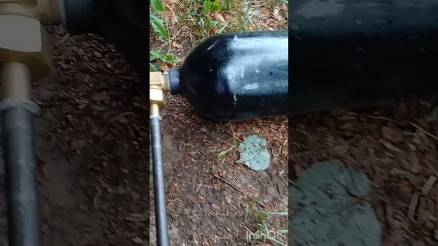 Заполнение 10л. баллона азотом с помощью 40л. баллона.