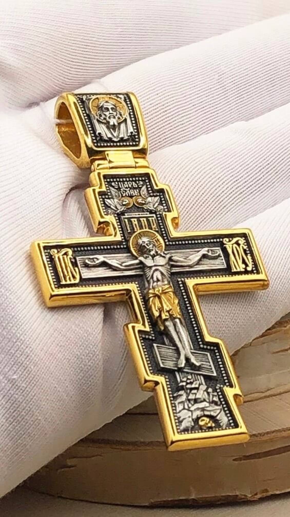 Серебряный крест Восьмиконечный