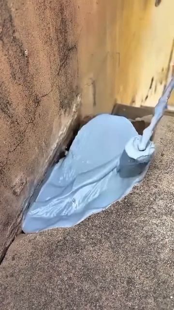 The process of patching a damaged house floor #shorts