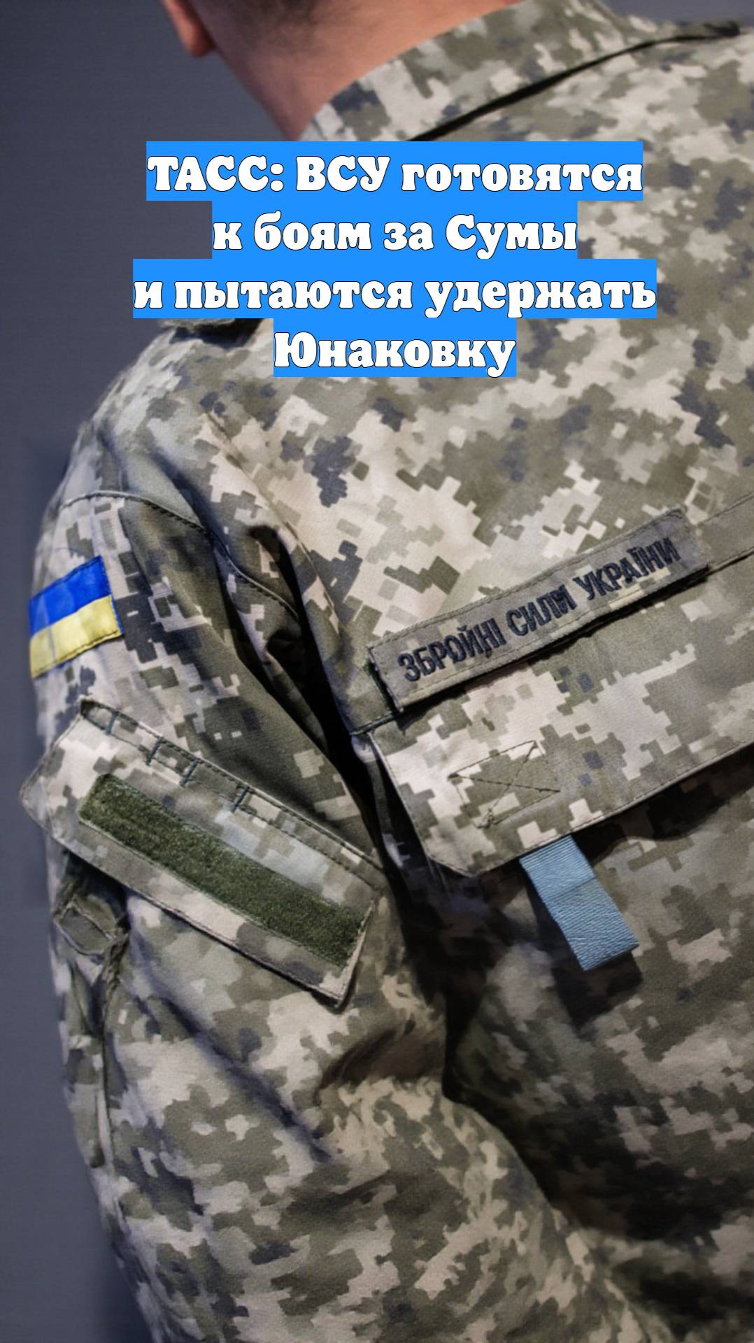 ТАСС: ВСУ готовятся к боям за Сумы и пытаются удержать Юнаковку