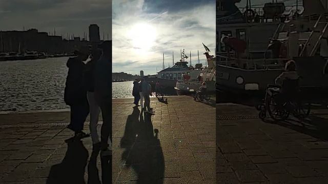 А мы в Марселе. Старый порт. Экзотический закат и танцы  дурочка на причале!