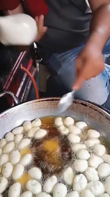 The process of making fried meatballs #shorts