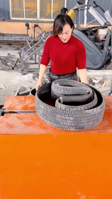 The process of folding vehicle tires #shorts
