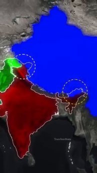 "Shocking Views of India’s Map by Pakistan, China, & Nepal! 😲 #shotrs #IndiaBorders #IndiaGeography