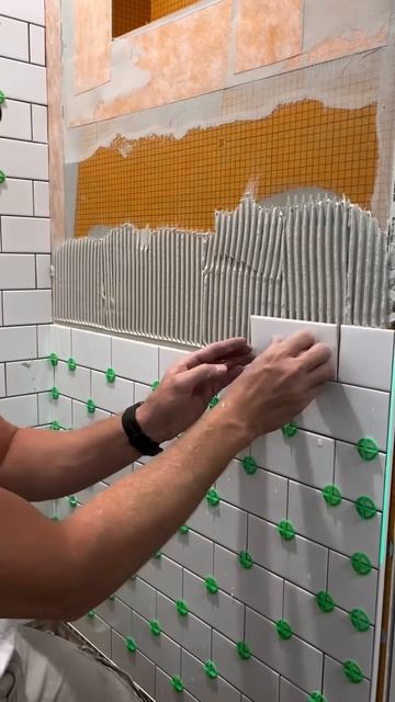 The process of making walls in the bathroom #shorts