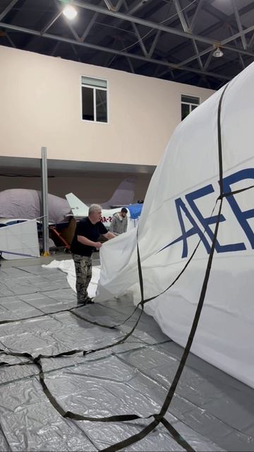 Наполнение дирижабля AERONOVA гелием